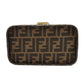 FENDI Zucca Canvas Leather 2Way Vanity Bag Brown Black 914931  d