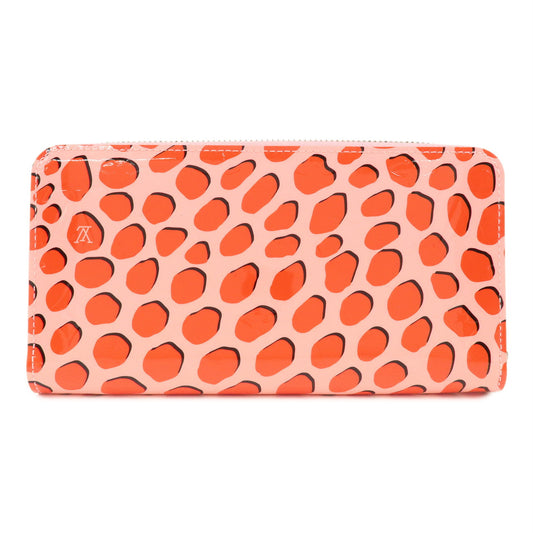Louis Vuitton Monogram Vernis Jungle Dot Zippy Wallet Pink M41912