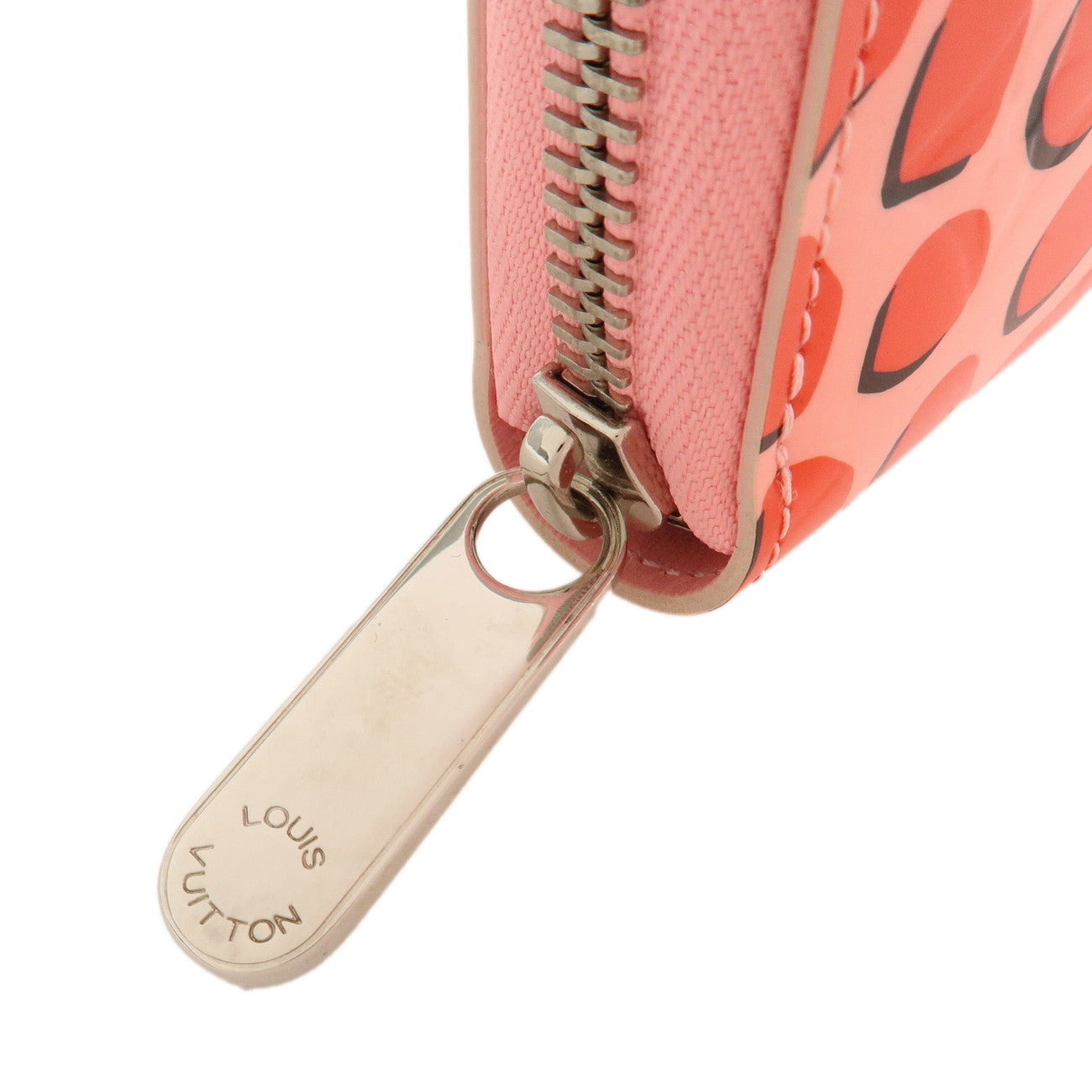 Louis Vuitton Monogram Vernis Jungle Dot Zippy Wallet Pink M41912