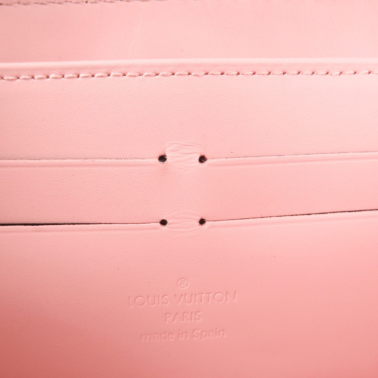 Louis Vuitton Monogram Vernis Jungle Dot Zippy Wallet Pink M41912