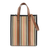 BURBERRY PVC Leather Icon Stripe 2Way Tote Bag Hand Bag  d