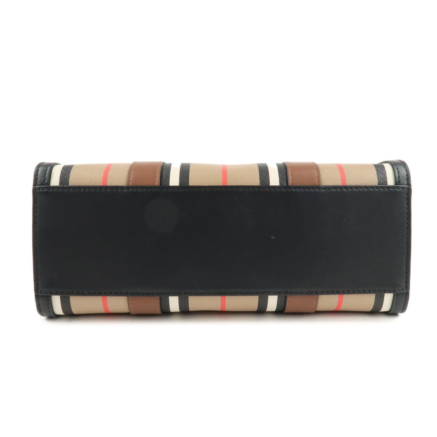 BURBERRY PVC Leather Icon Stripe 2Way Tote Bag Hand Bag  d