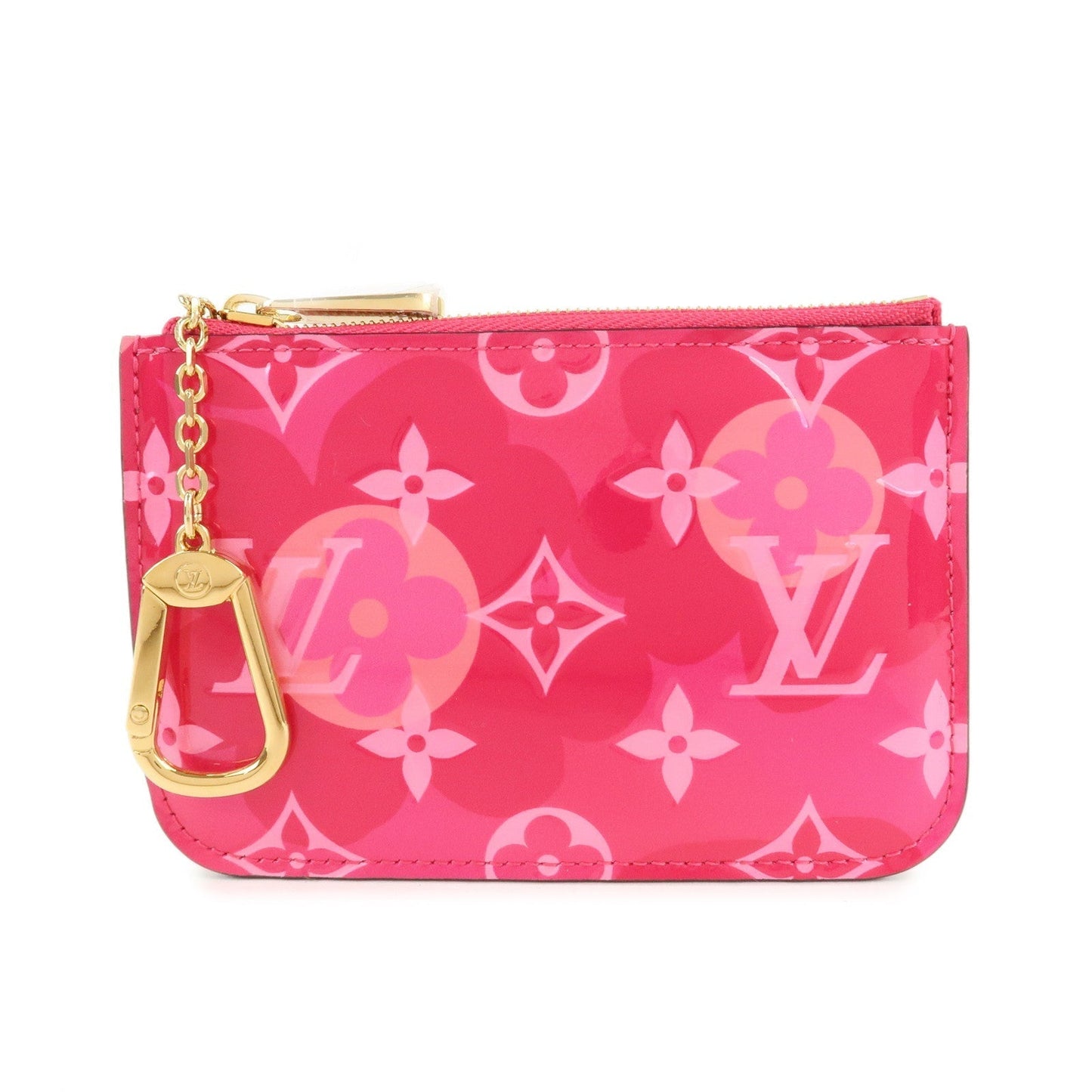 Louis Vuitton Monogram Vernis Pochette Cles Coin Case Flora M90586