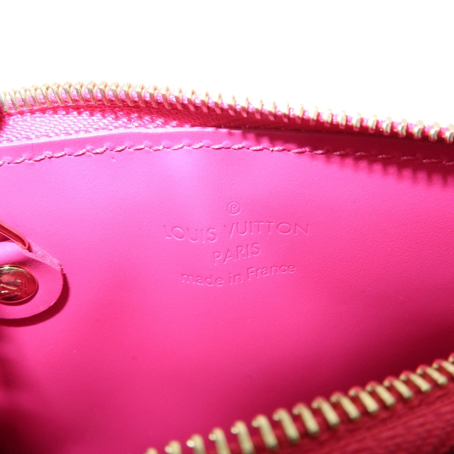 Louis Vuitton Monogram Vernis Pochette Cles Coin Case Flora M90586