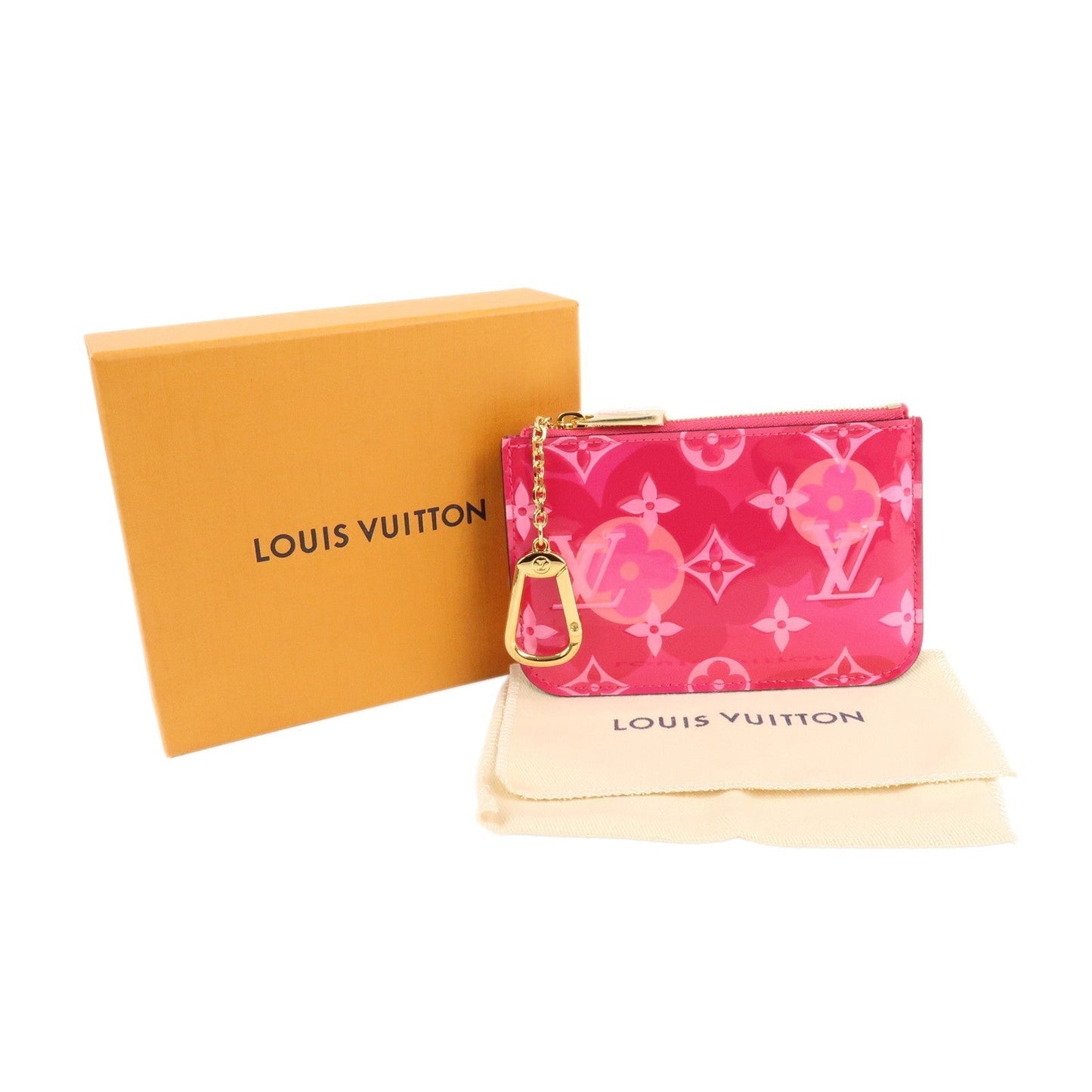 Louis Vuitton Monogram Vernis Pochette Cles Coin Case Flora M90586