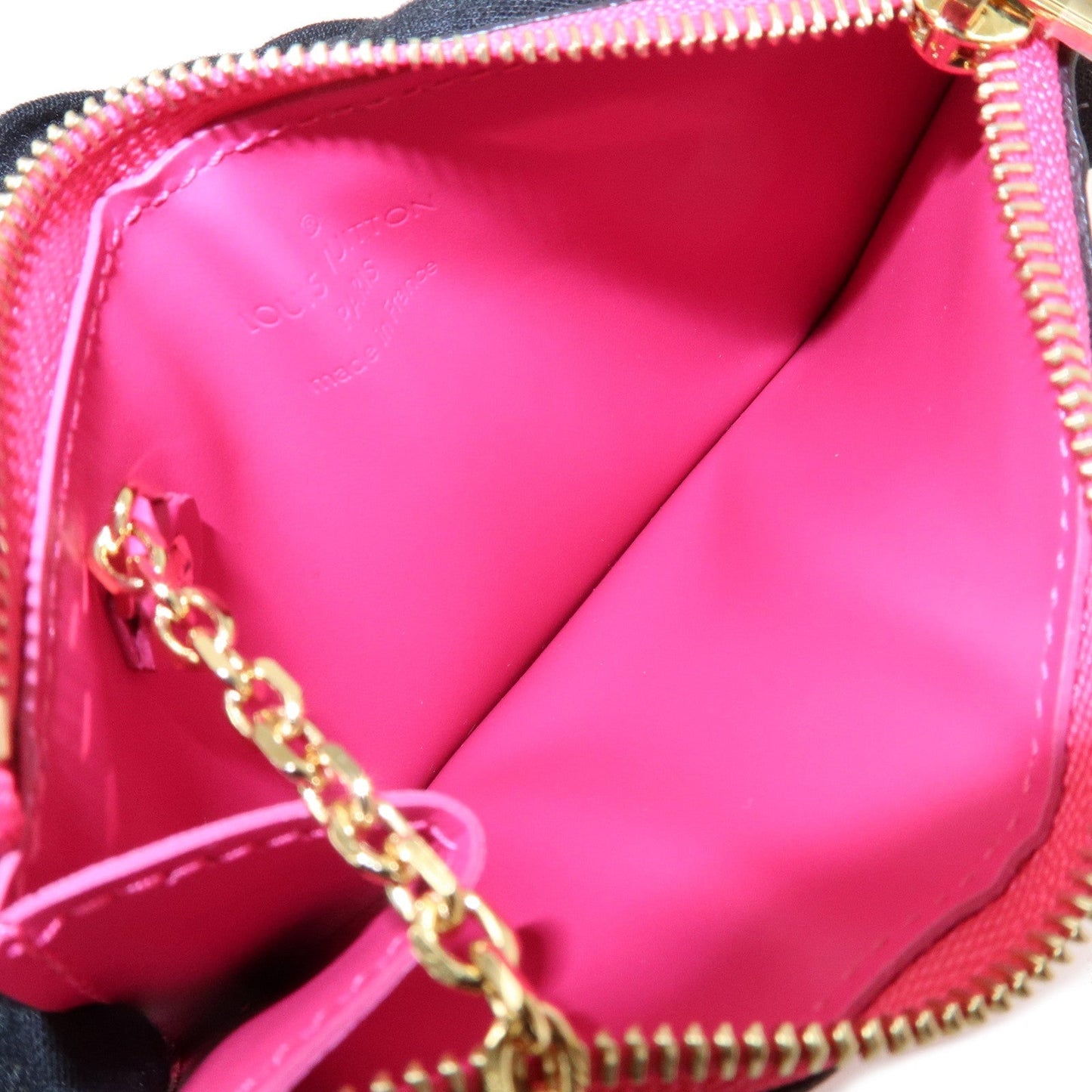 Louis Vuitton Monogram Vernis Pochette Cles Coin Case Flora M90586