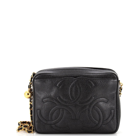 CHANEL   Triple CC Camera Bag Caviar Small