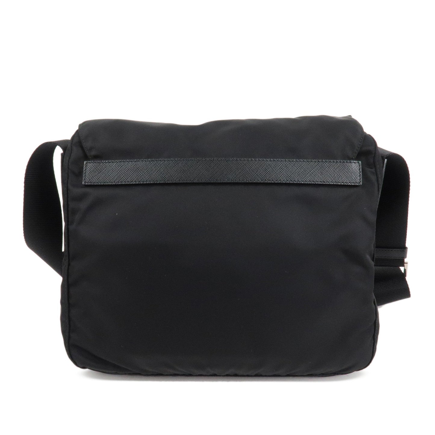 PRADA Logo Nylon Leather Shoulder Bag NERO Black 1BD994  d