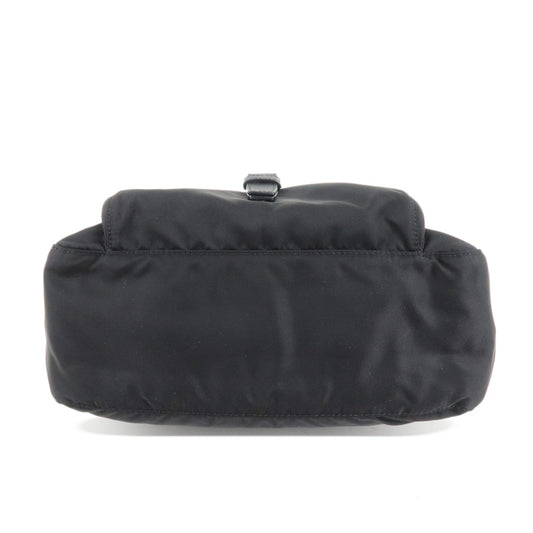 PRADA Logo Nylon Leather Shoulder Bag NERO Black 1BD994  d