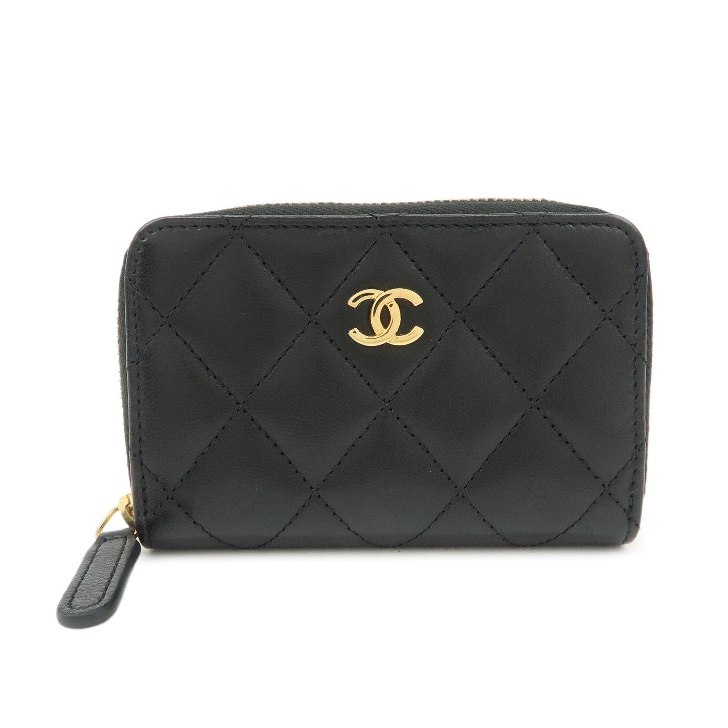 CHANEL Matelasse Caviar Skin Classic Zippy Coin Case AP0216  d