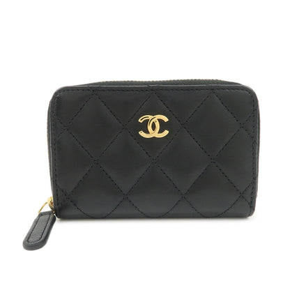 CHANEL Matelasse Caviar Skin Classic Zippy Coin Case AP0216  d