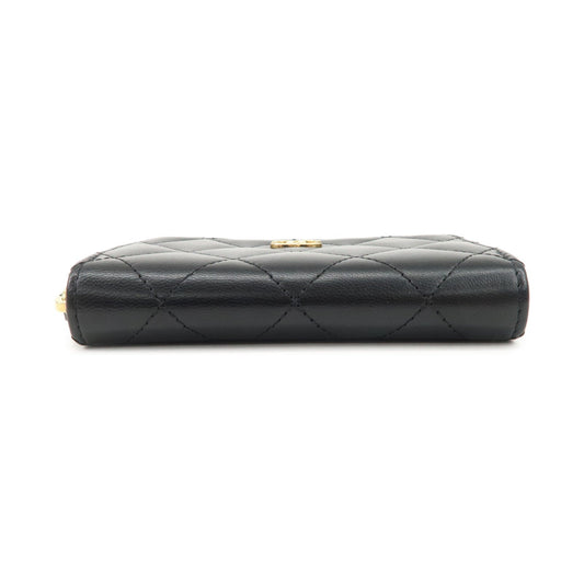 CHANEL Matelasse Caviar Skin Classic Zippy Coin Case AP0216  d