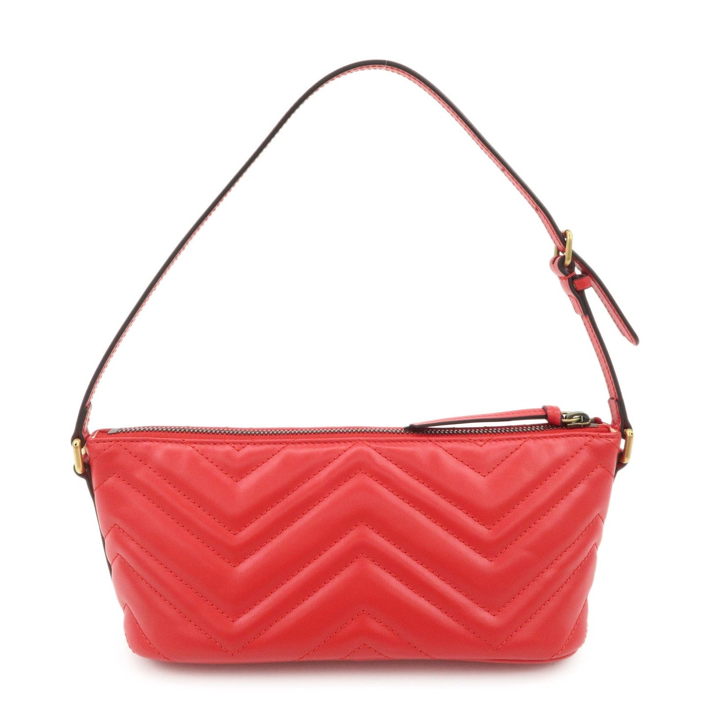 GUCCI GG Marmont Leather Shoulder Bag Hand Bag Red 739166  d