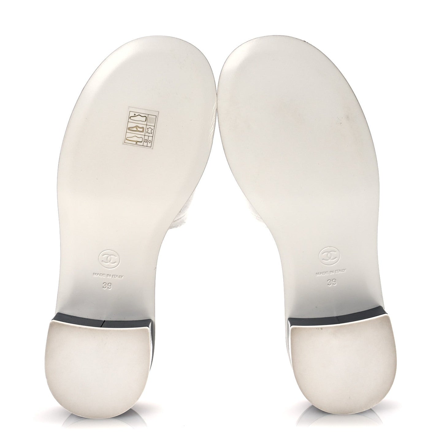 Amelia Cotton Logo Mule Sandals 39 White Black