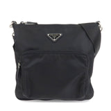 PRADA Triangle Logo Nylon Leather Shoulder Bag Crossbody Bag Black 1BH716  d