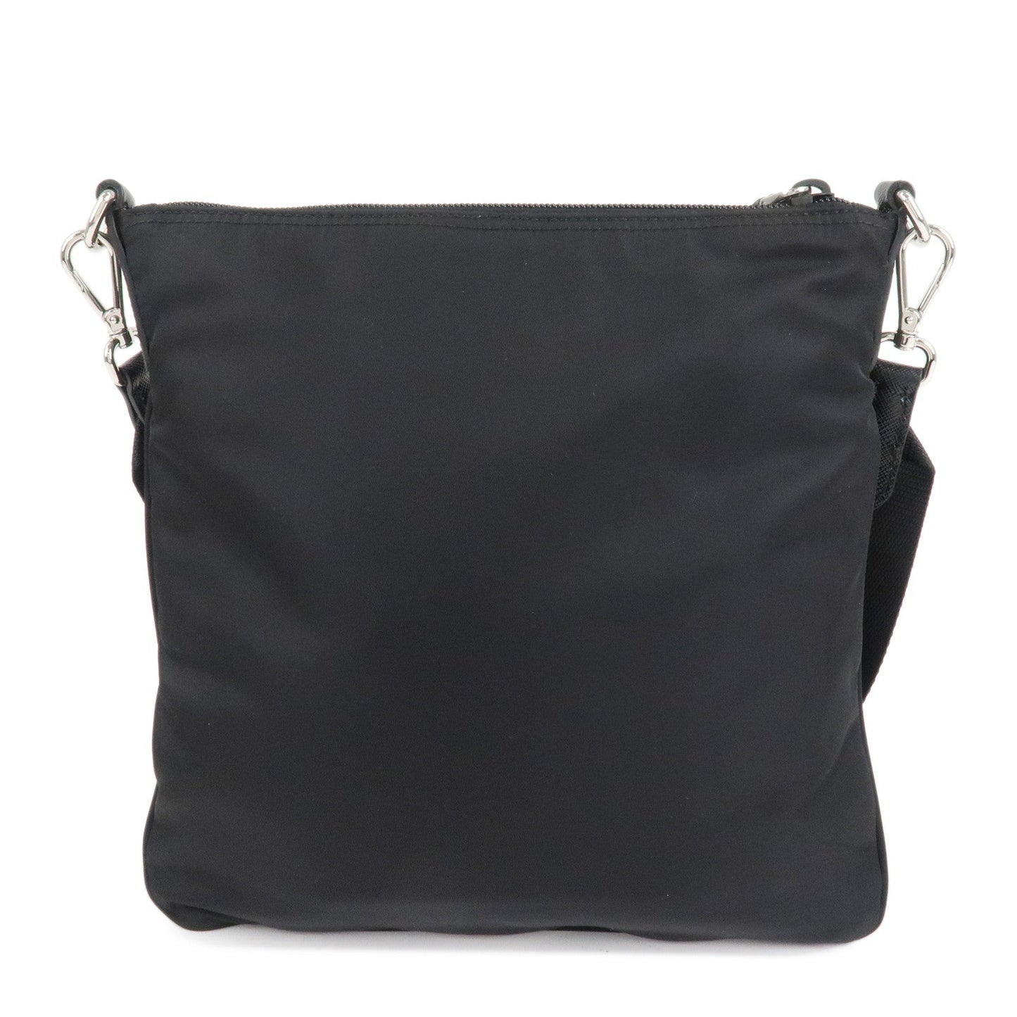 PRADA Triangle Logo Nylon Leather Shoulder Bag Crossbody Bag Black 1BH716  d