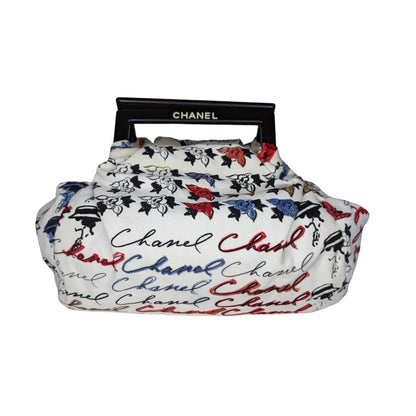 Chanel   Velour Camellia Handle Bag