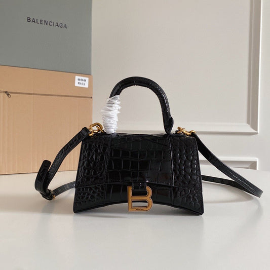 BLN-Ciaga Hourglass XS Handbag In Black, For Women, Women’s Bags 7.4in/19cm