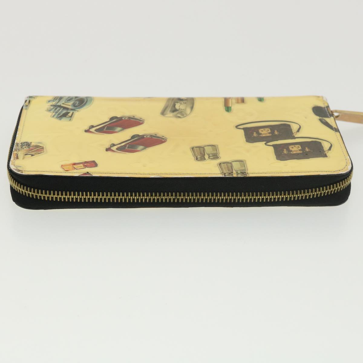 LOUIS VUITTON Vernis Nicolas Ghesquire Zippy Wallet White M50370 LV Auth 39244