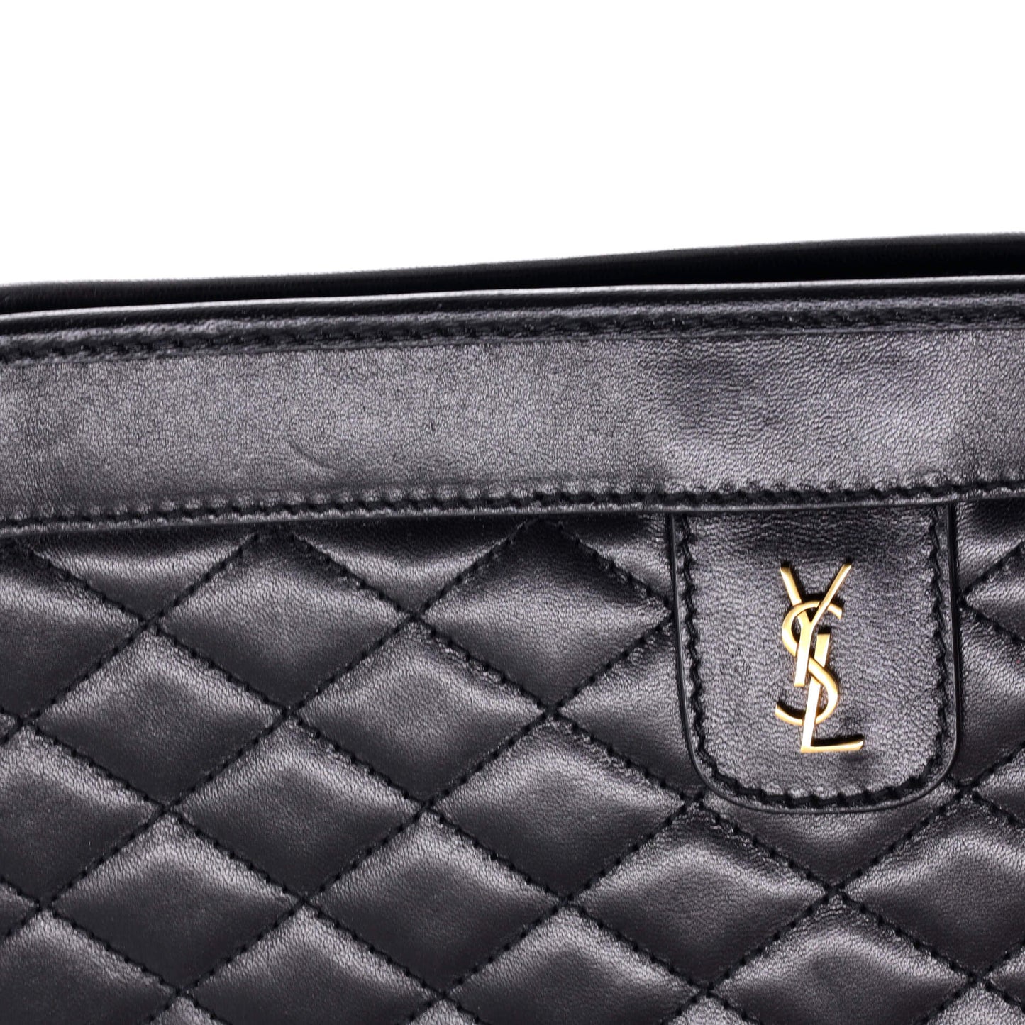 Victoire Chain Clutch Quilted Leather