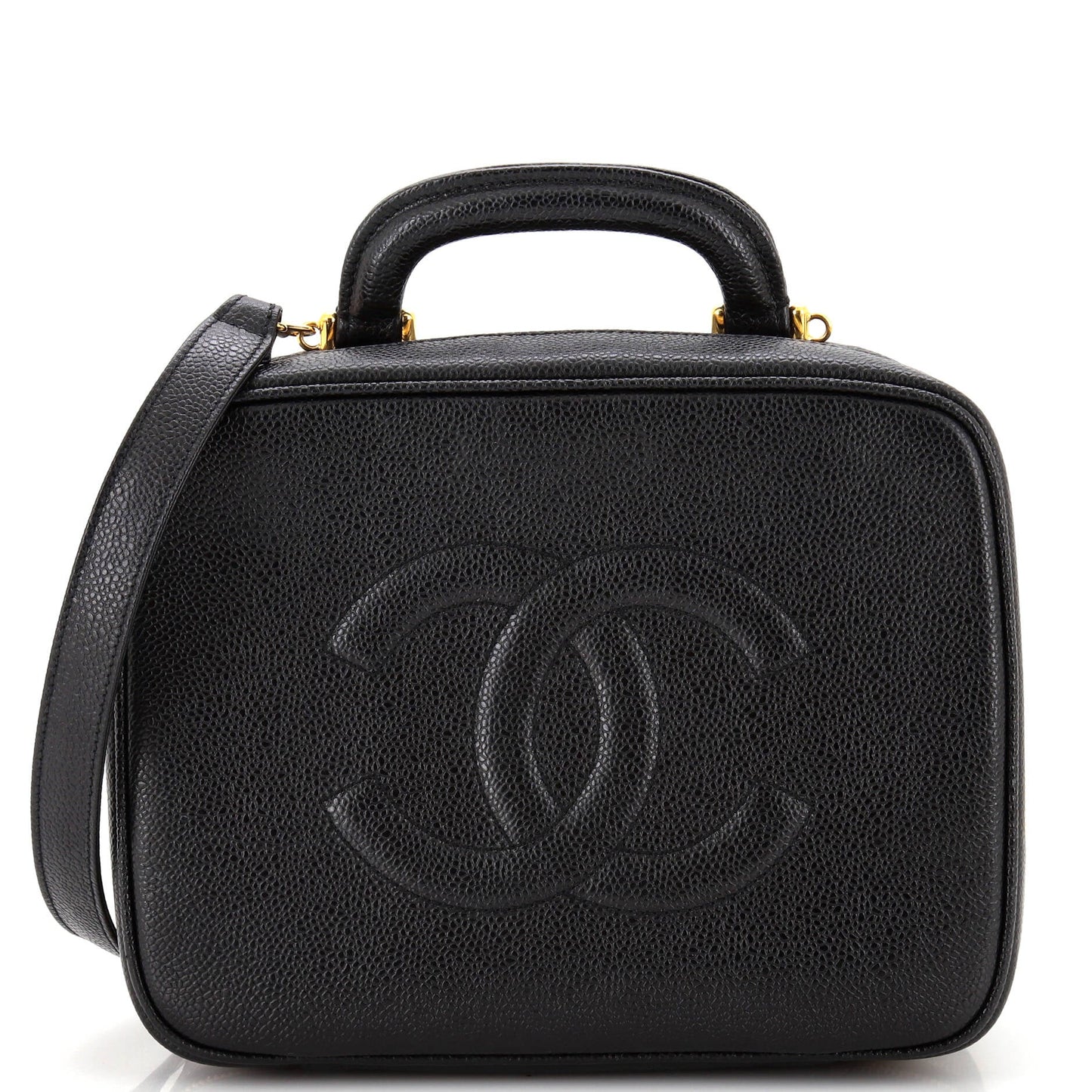 CHANEL   Timeless Zip Around Vanity Case Caviar Medium