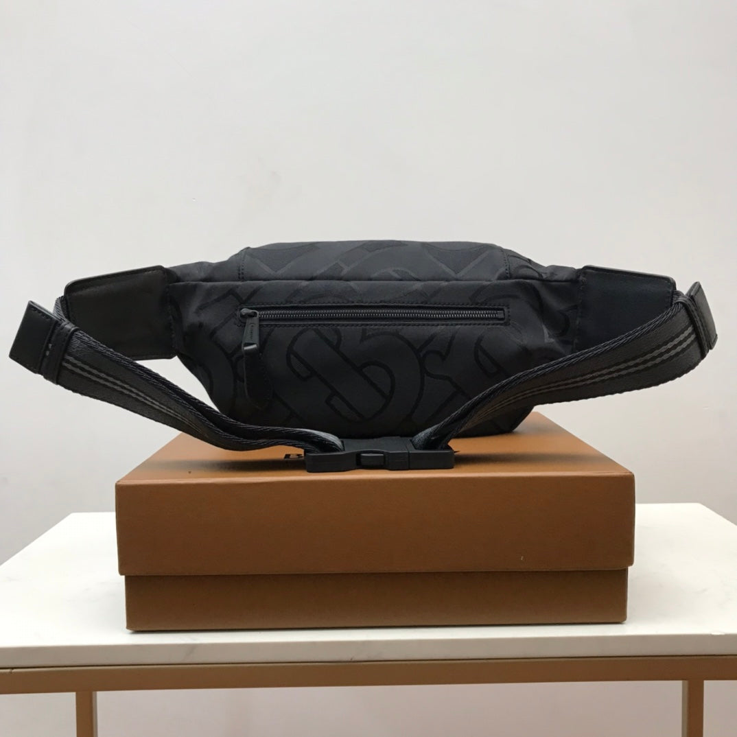 B-Berry - Amelia  Monogram Recycled Polyester Sonny Bum Bag Black For Men, Bags 12.2in/31Amelia