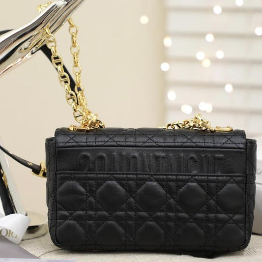 SMALL CARO BAG BALCK SUPPLE CANNAGE CALFSKIN Amelia