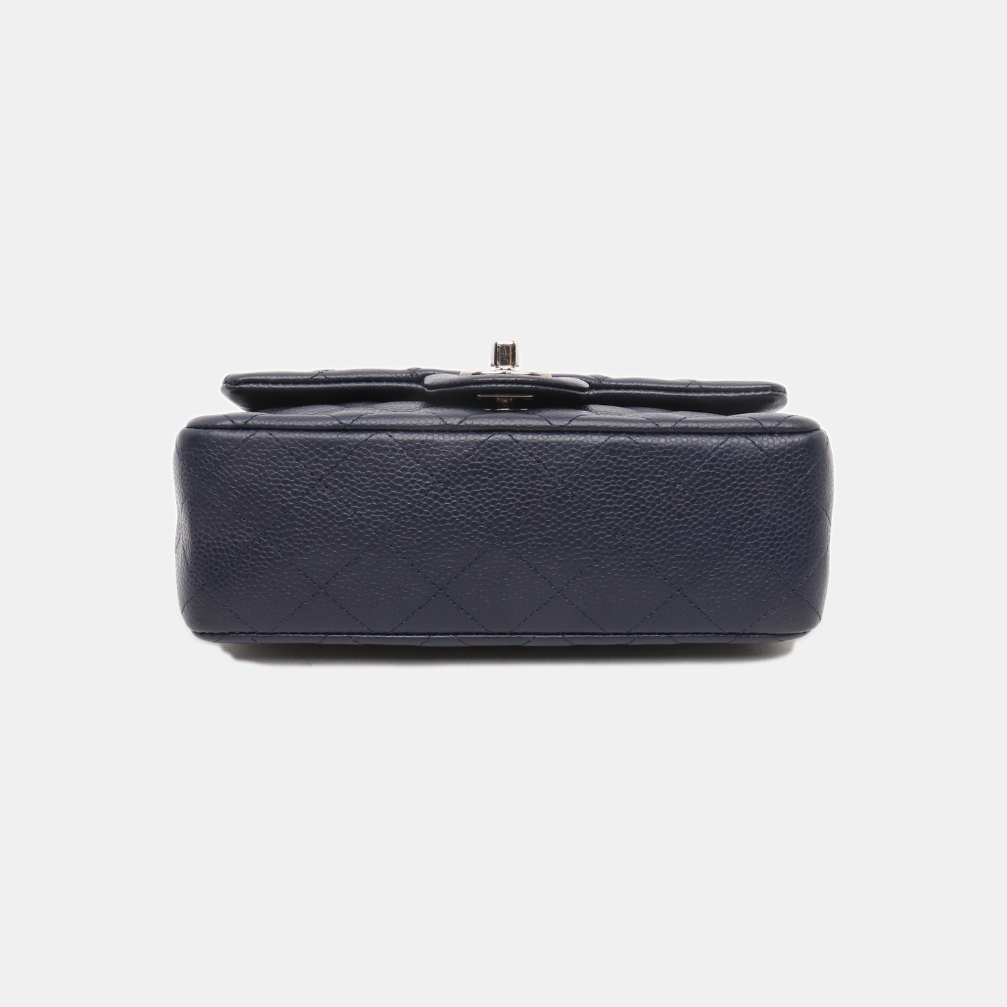 Chanel Classic Flap Rectangular Mini Navy Caviar Leather Silver Hardware 2013-14