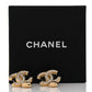Amelia Metal Crystal CC Heart Drop Earrings Gold