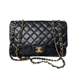 Chanel Classic Flap Jumbo   Black Lambskin Leather with 24k Gold Hardware