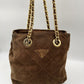 Prada Suede Tote with Chain Handle