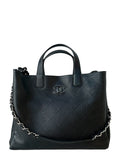 Chanel Black Caviar Leather Quilted CC Shopping Tote Bag