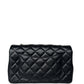 Chanel Black Lambskin Leather Quilted Rectangular Mini Flap Bag