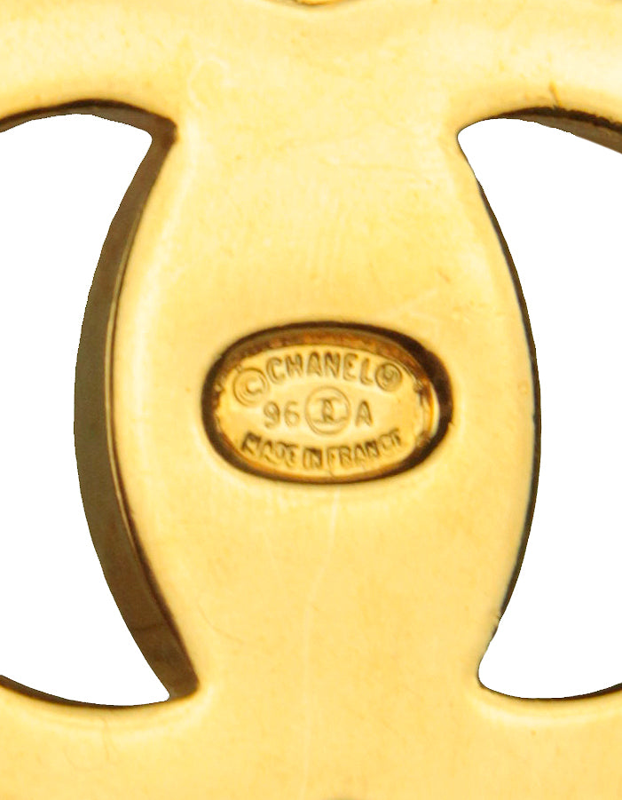 Chanel '90s   Goldtone CC Twistlock 22" Necklace