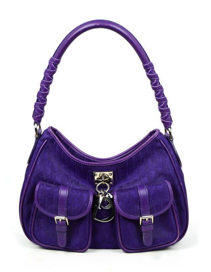 Christian Dior   Purple Monogram Shoulder Bag