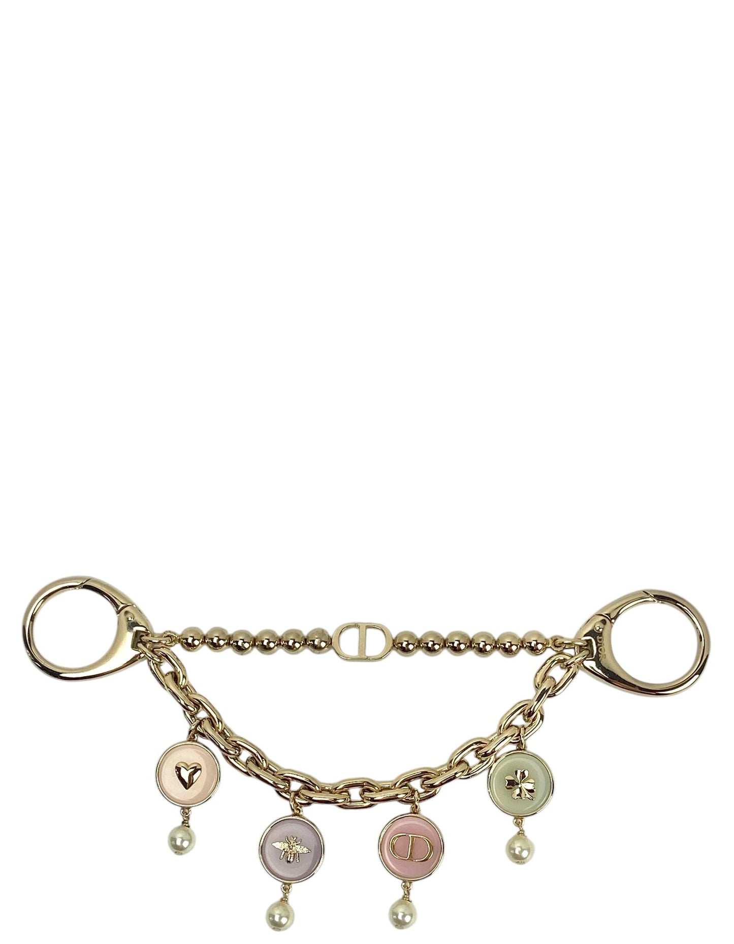 Dior Goldtone Charm Pearl Bag Charm