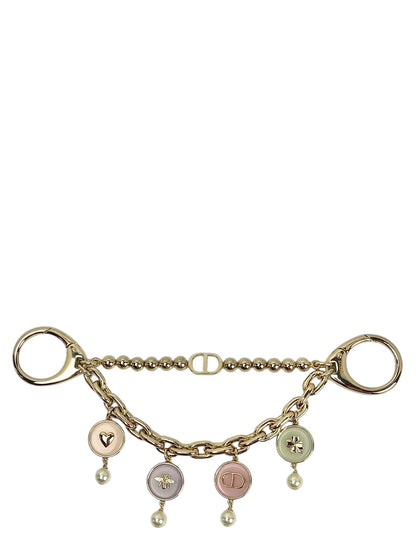Dior Goldtone Charm Pearl Bag Charm