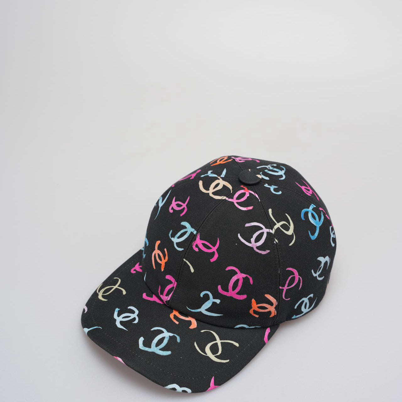 Chanel Black Hat with multicolor CC Logos from the latest 24S collection