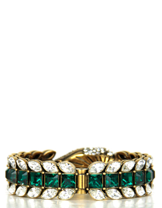Gucci Green/White Crystal Snake Bracelet