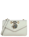 Gucci Ivory Leather Medium Rajah Shoulder/Crossbody Bag