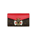 Louis Vuitton Red Monogram Leather Tribal Mask Wallet