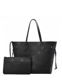 Louis Vuitton '21 Black Monogram Empreinte Leather Neverfull MM Tote Bag