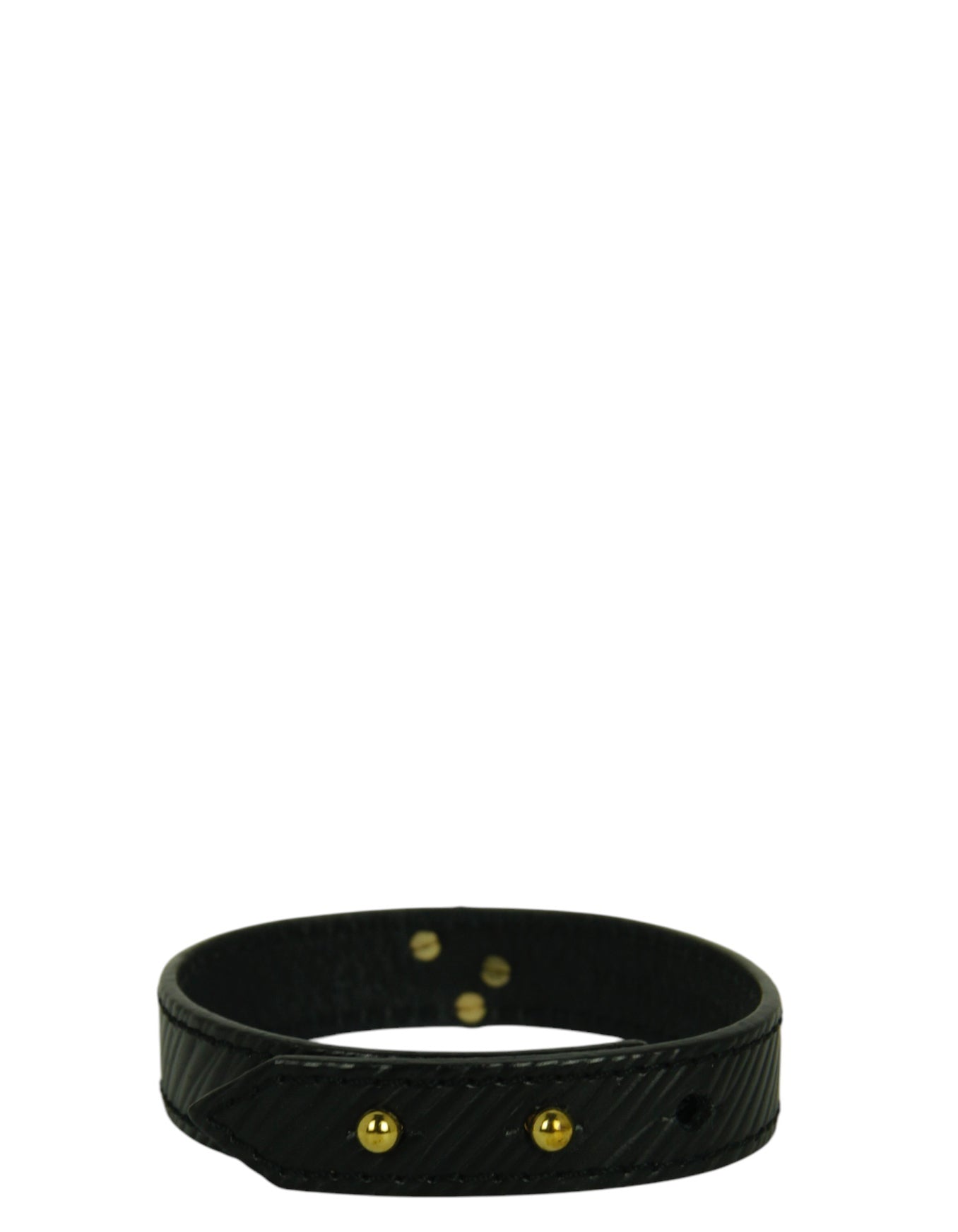 Louis Vuitton Black Epi Gold/Silver Twist Bracelet