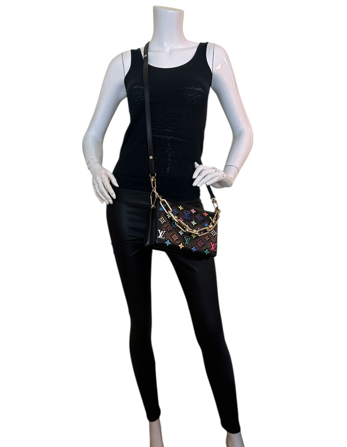 Louis Vuitton LV X TM Black Multicolor Coussin BB