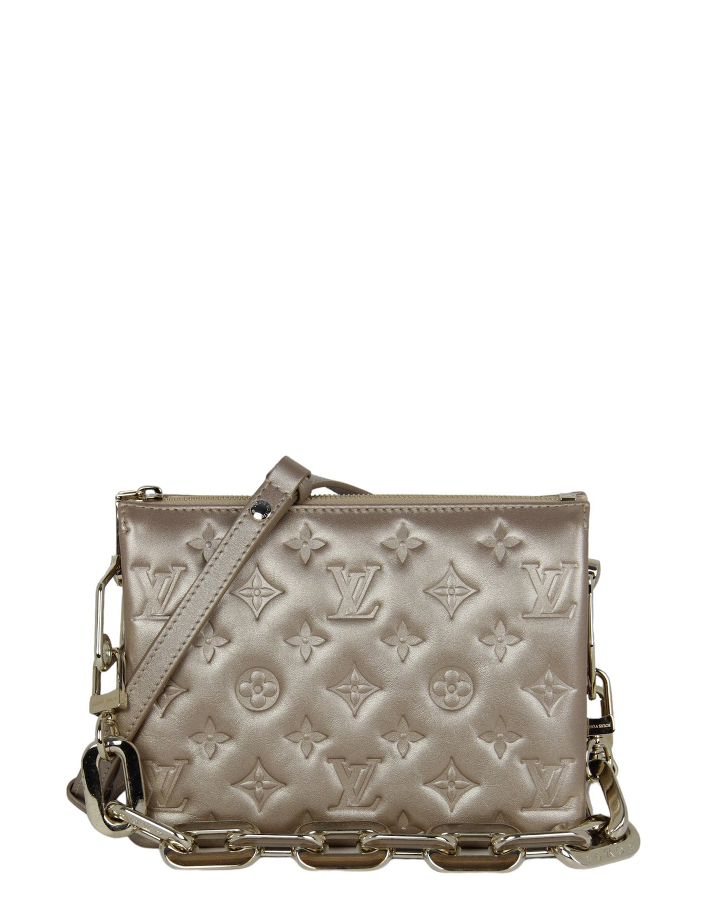 Louis Vuitton Gold Embossed Monogram Coussin BB Crossbody