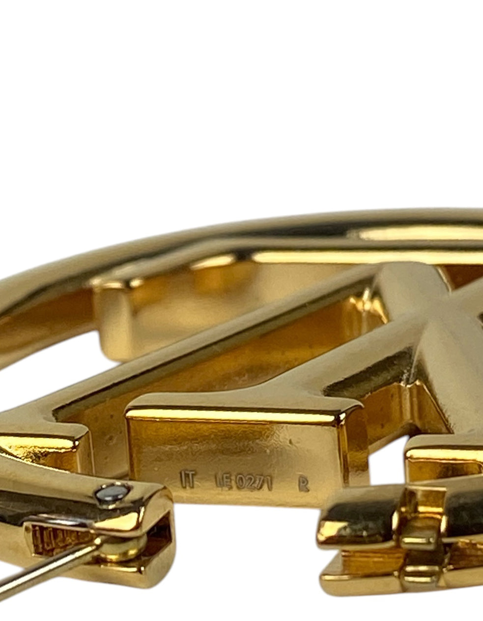 Louis Vuitton Gold Metal Louise Hoop Earrings