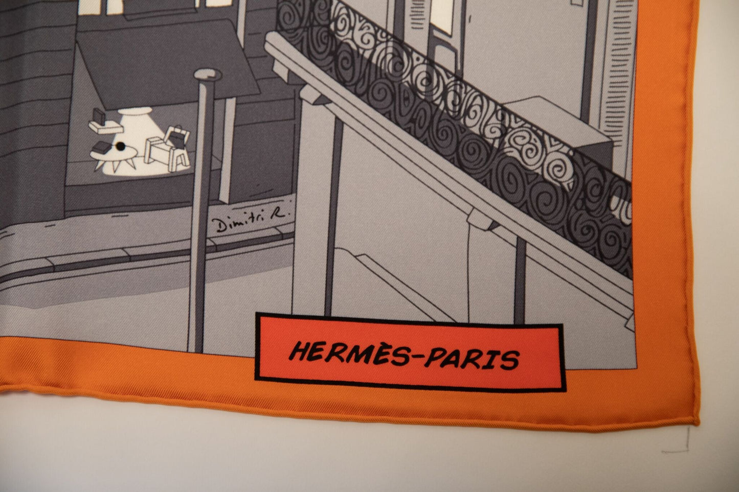 Hermes Gray Faubourg Scarf