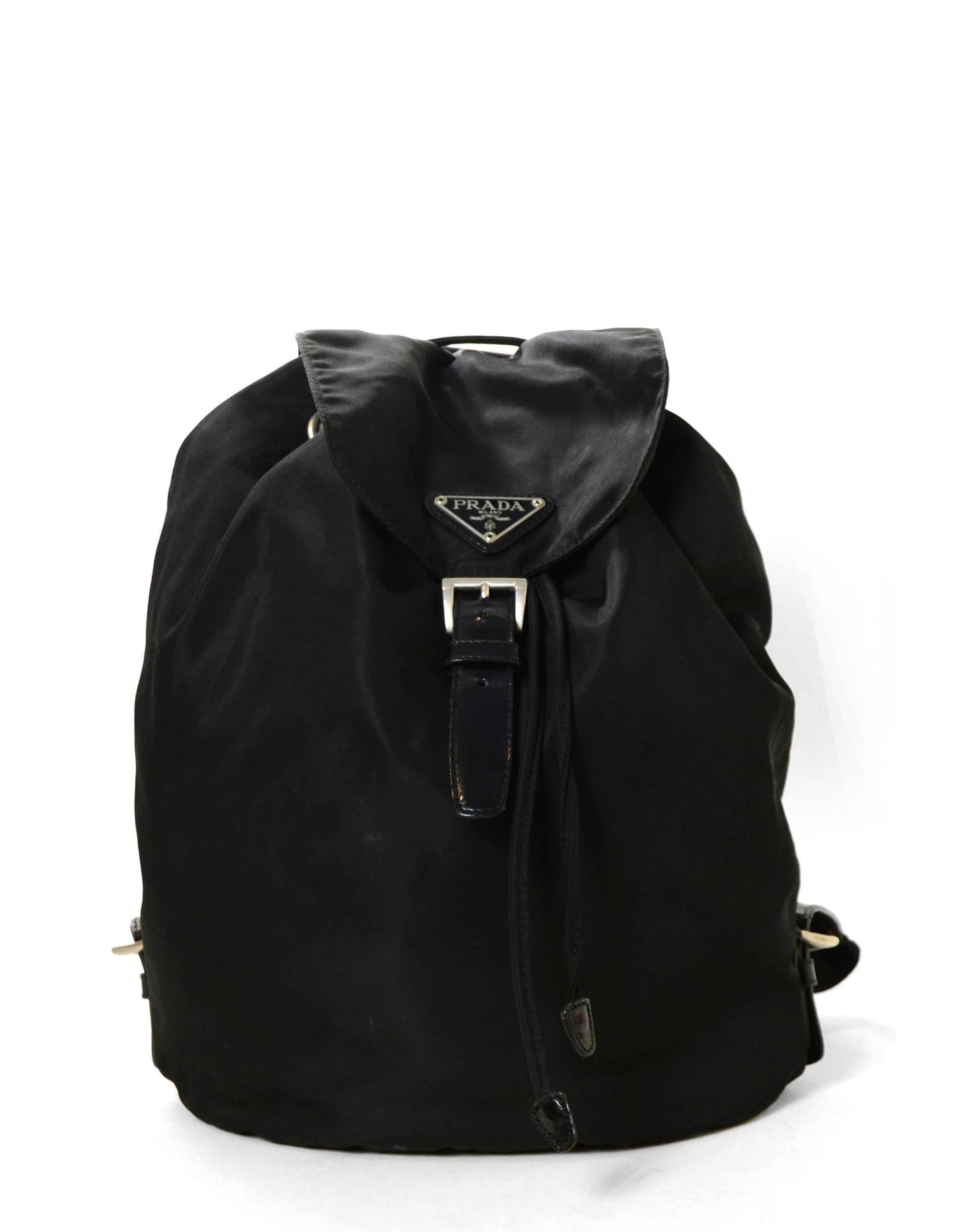 Prada Black Nylon Buckle Backpack Bag