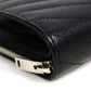 Saint Laurent Monogram Chevron Leather Compact Zip Around Wallet