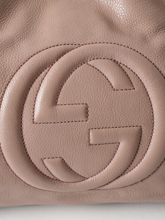 Gucci Old Rose Leather Soho Tote Bag